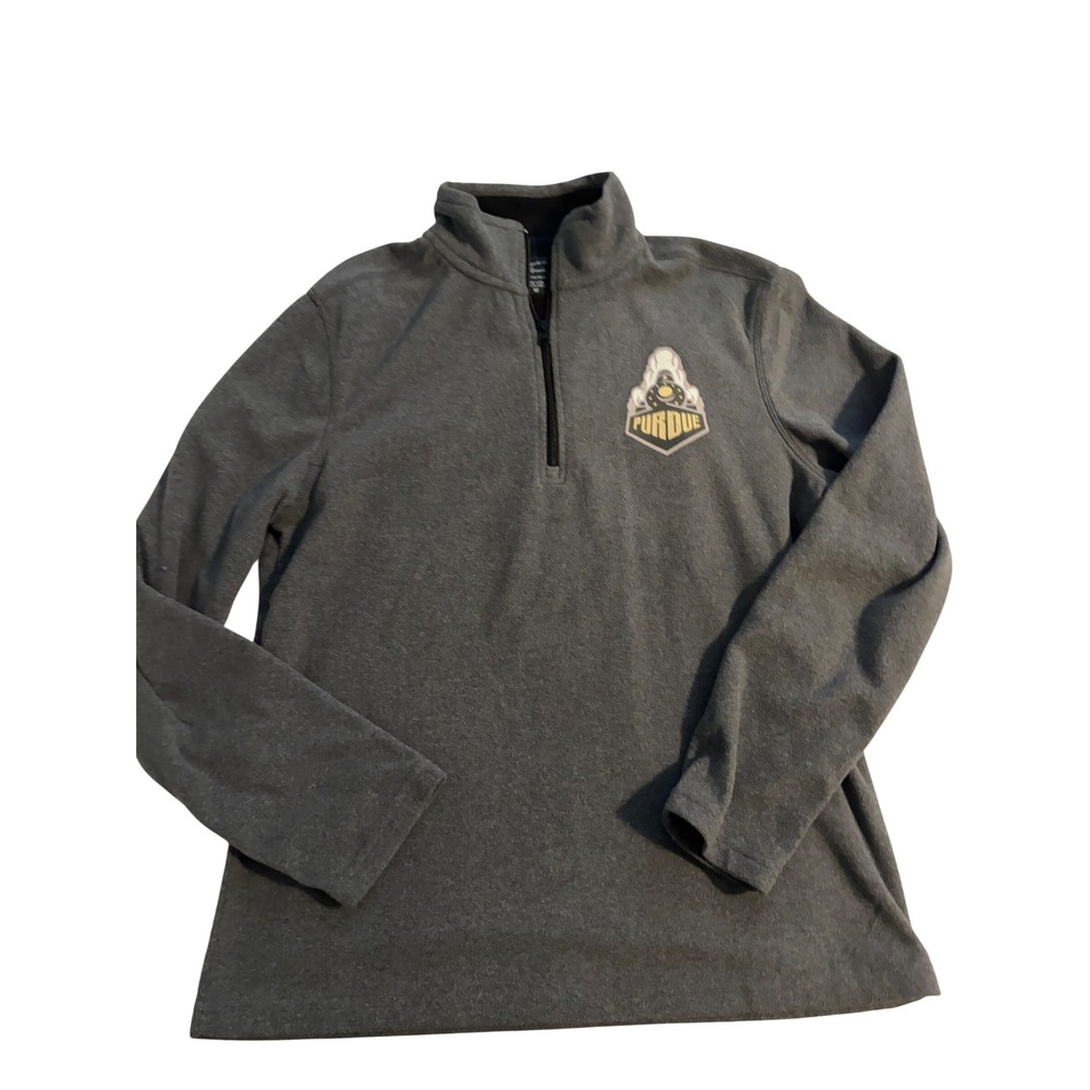 Purdue‎ Boilermakers Pullover Fleece Gray Quarter Zip Mens Medium